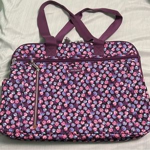 Vera Bradley lighten up travel bag in Berry Burst print
